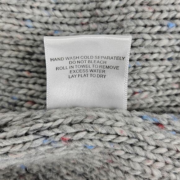 MODCLOTH WOMEN'S GREY CABLE KNIT SHAWL COLLAR CARDIGAN – SIZE MEDIUM - Picture 6 of 7